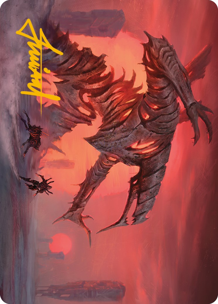 Red Sun's Zenith Art Card (Gold-Stamped Signature) [Phyrexia: All Will Be One Art Series]-1