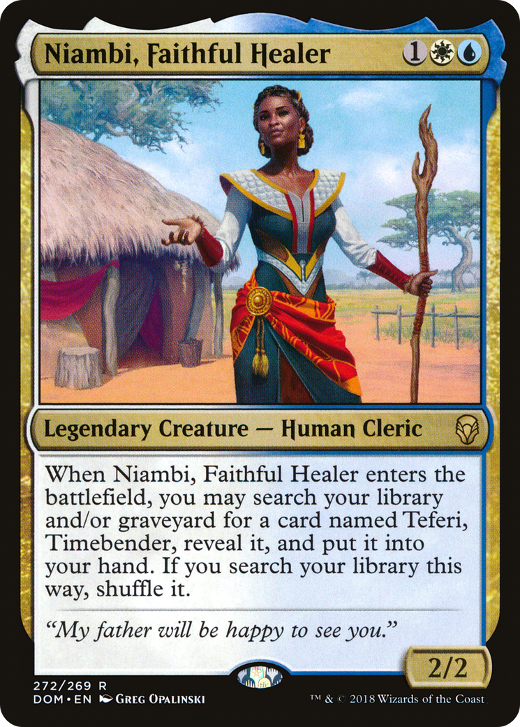 Niambi, Faithful Healer [Dominaria]-1