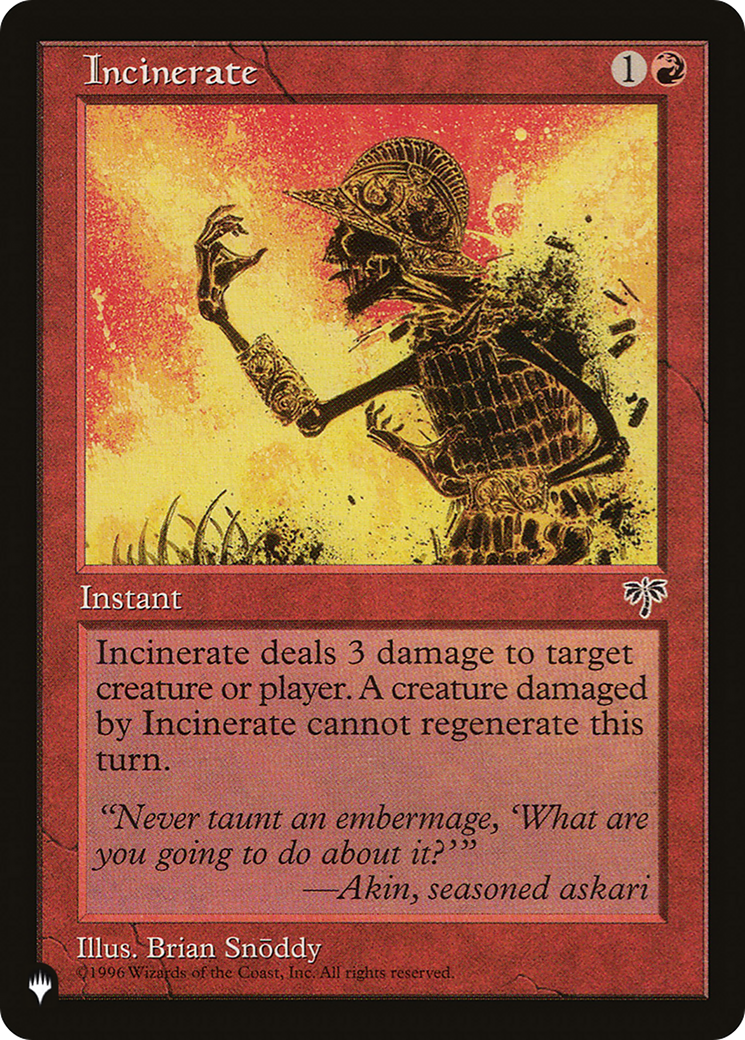 Incinerate [The List]-1