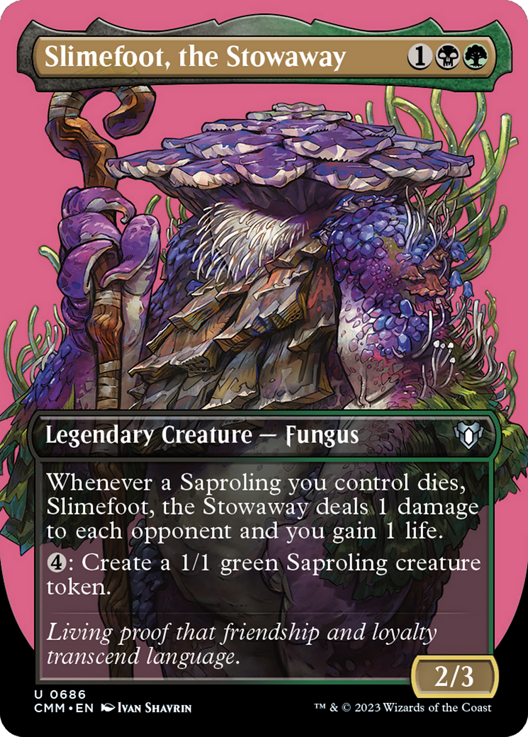 Slimefoot, the Stowaway (Borderless Profile) [Commander Masters]-1