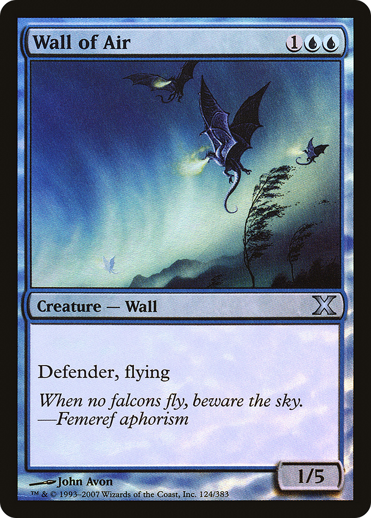 Wall of Air (10E-124★) - Tenth Edition Foil-1