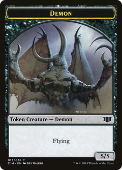Demon (013/036) // Zombie (016/036) Double-Sided Token [Commander 2014 Tokens]-3