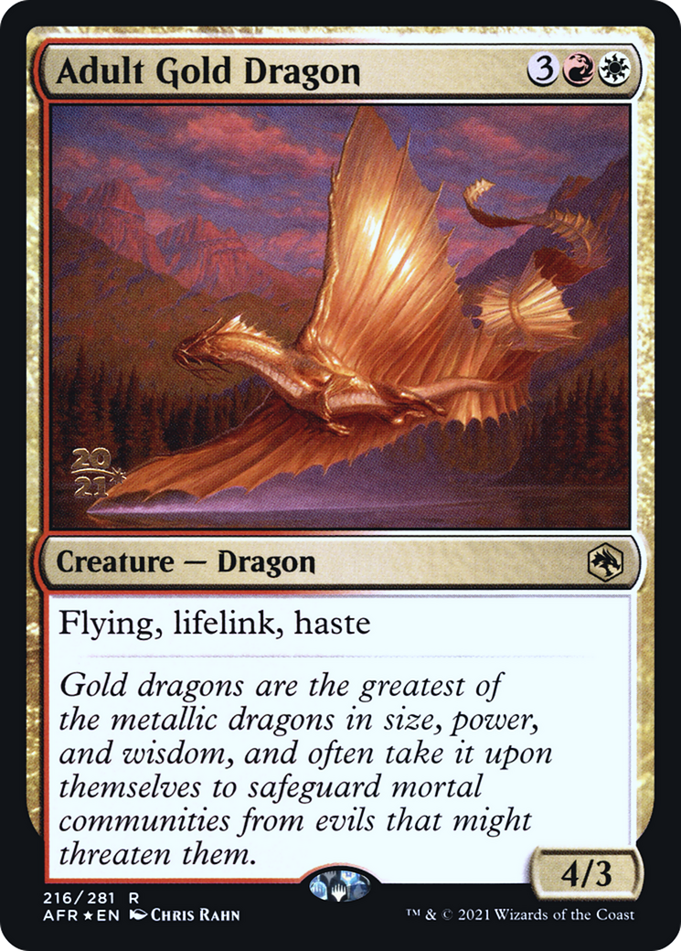 Adult Gold Dragon [Dungeons & Dragons: Adventures in the Forgotten Realms Prerelease Promos]-1