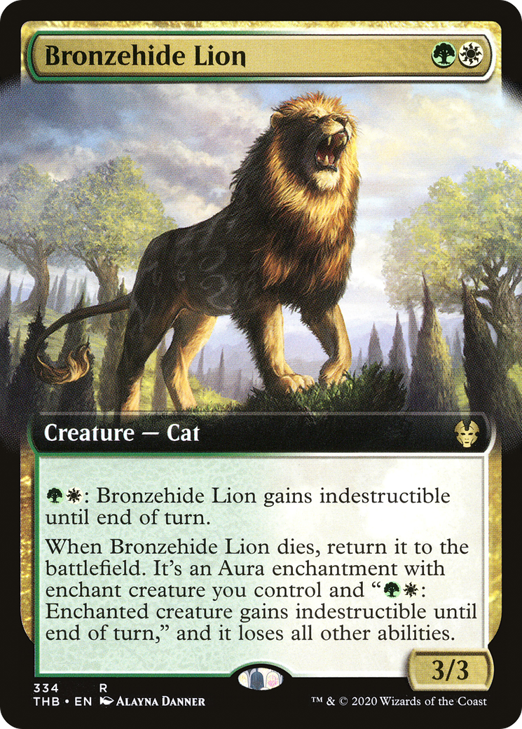 Bronzehide Lion (Extended Art) [Theros Beyond Death]-1