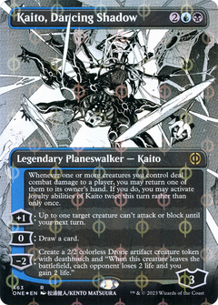 Kaito, Dancing Shadow (Borderless Manga Step-and-Compleat Foil) [Phyrexia: All Will Be One]-1