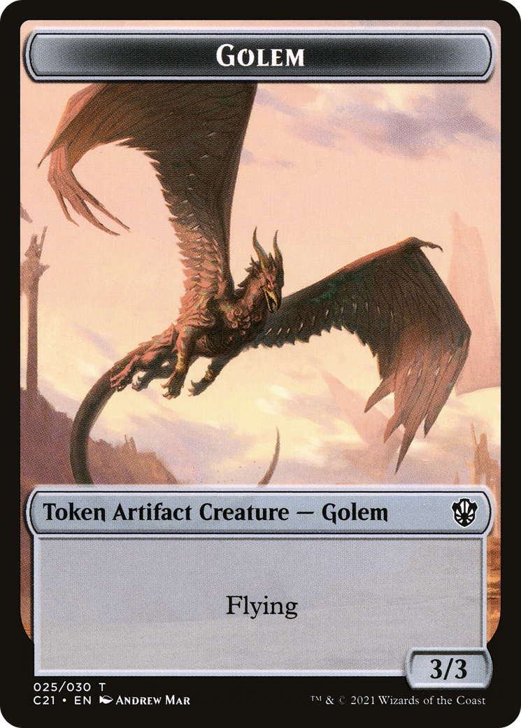 Golem (TC21-025) - Commander 2021 Tokens-1