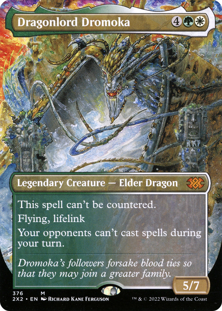 Dragonlord Dromoka (Borderless Alternate Art) [Double Masters 2022]-1