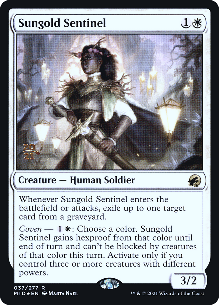 Sungold Sentinel [Innistrad: Midnight Hunt Prerelease Promos]-1