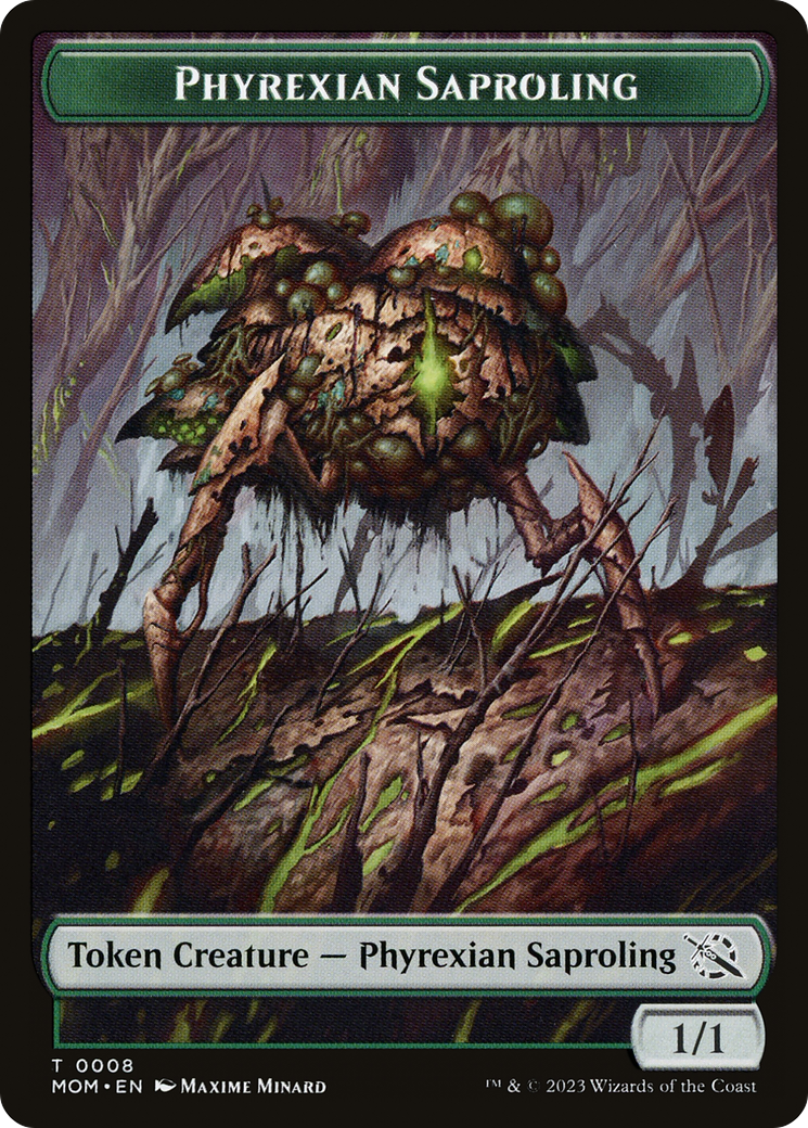 Treasure (20) // Phyrexian Saproling Double-Sided Token [March of the Machine Tokens]-2