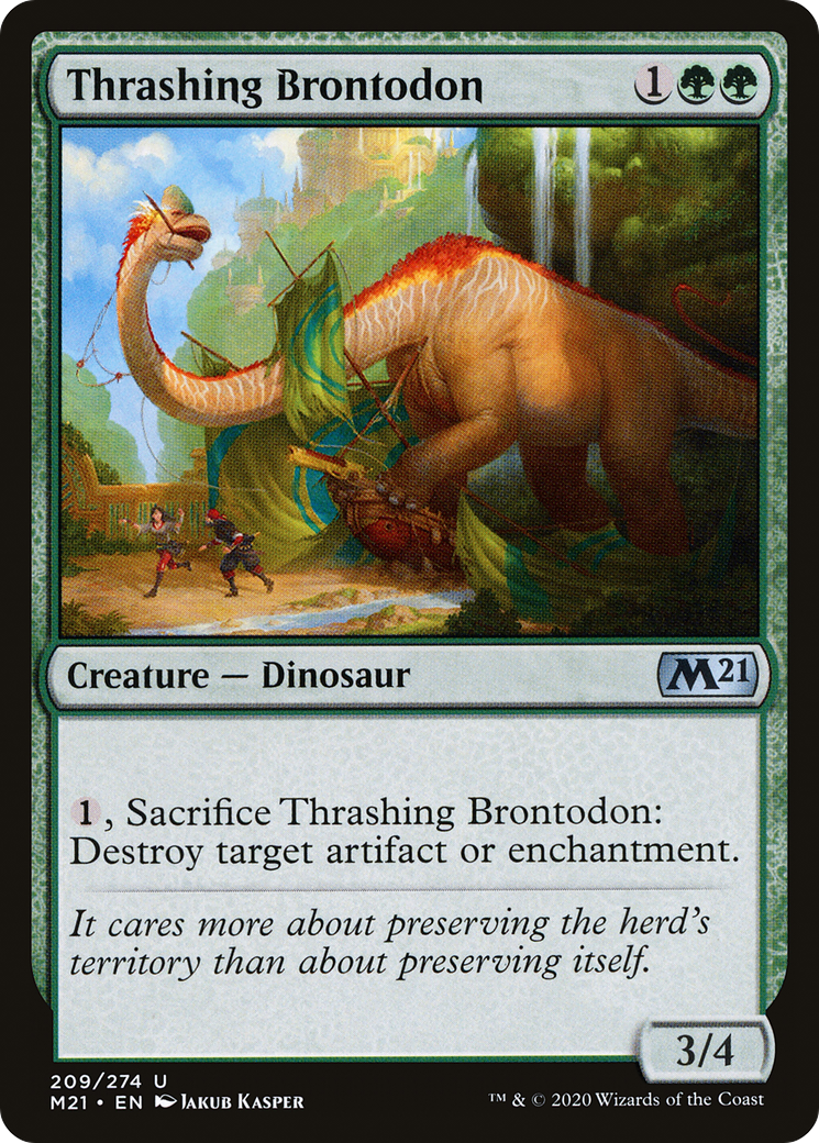 Thrashing Brontodon (M21-209) - Core Set 2021-1