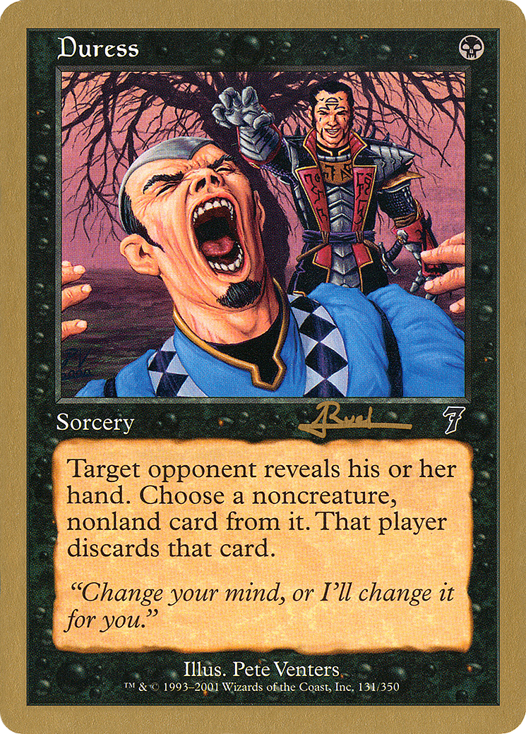 Duress - 2001 Antoine Ruel (7ED) (WCD-) - World Championship Decks 2001-1