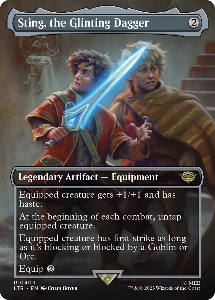 Sting, the Glinting Dagger (Borderless Alternate Art) [The Lord of the Rings: Tales of Middle-Earth]-1