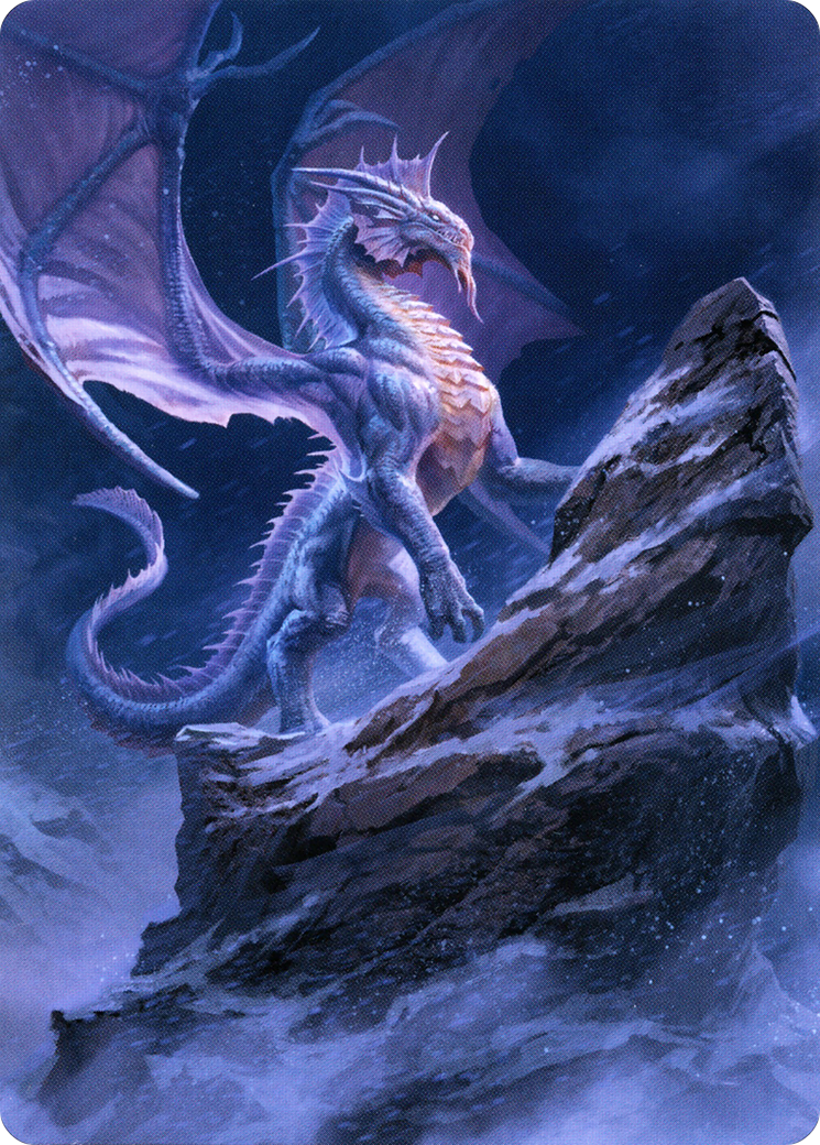 Ancient Silver Dragon // Ancient Silver Dragon (ACLB-006) - Battle for Baldur's Gate Art Series (Borderless) Foil-1