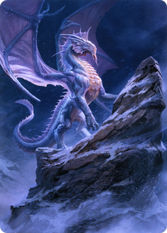 Ancient Silver Dragon // Ancient Silver Dragon (ACLB-006) - Battle for Baldur's Gate Art Series (Borderless) Foil-1