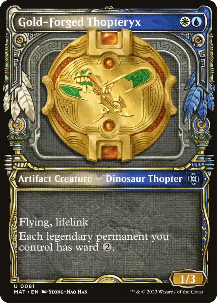 Gold-Forged Thopteryx (Showcase) [March of the Machine: The Aftermath]-1