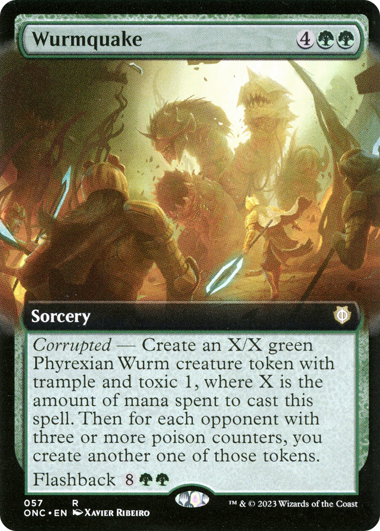 Wurmquake (Extended Art) (ONC-057) - Phyrexia: All Will Be One Commander: (Extended Art)-1