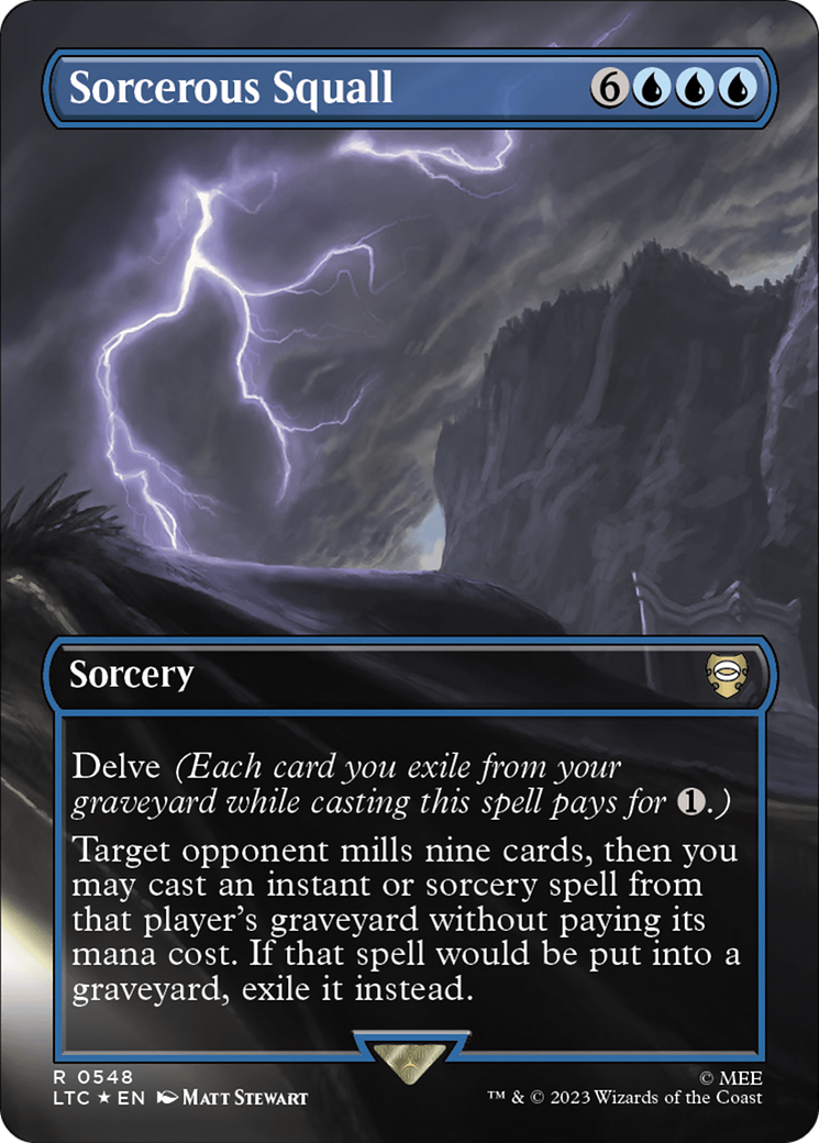 Sorcerous Squall (Borderless) (Surge Foil) [The Lord of the Rings: Tales of Middle-Earth Commander]-1