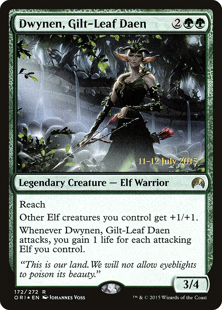 Dwynen, Gilt-Leaf Daen [Magic Origins Prerelease Promos]-1