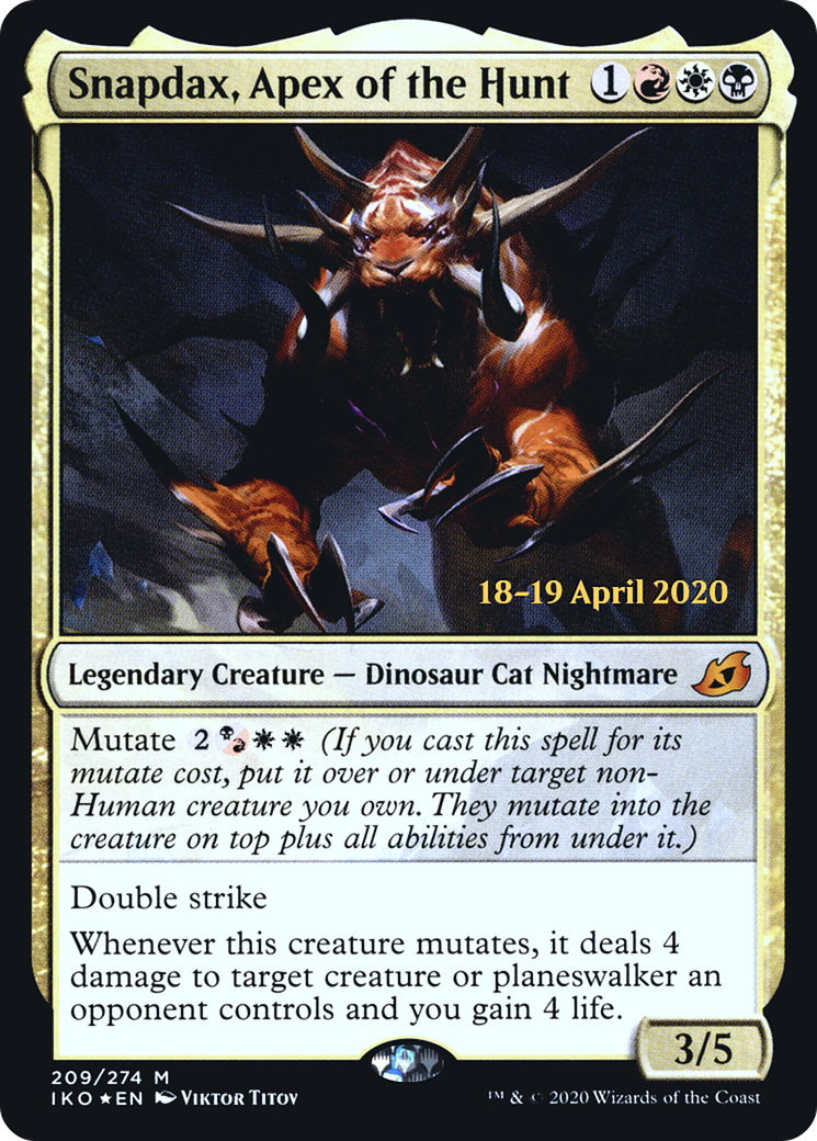 Snapdax, Apex of the Hunt [Ikoria: Lair of Behemoths Prerelease Promos]-1