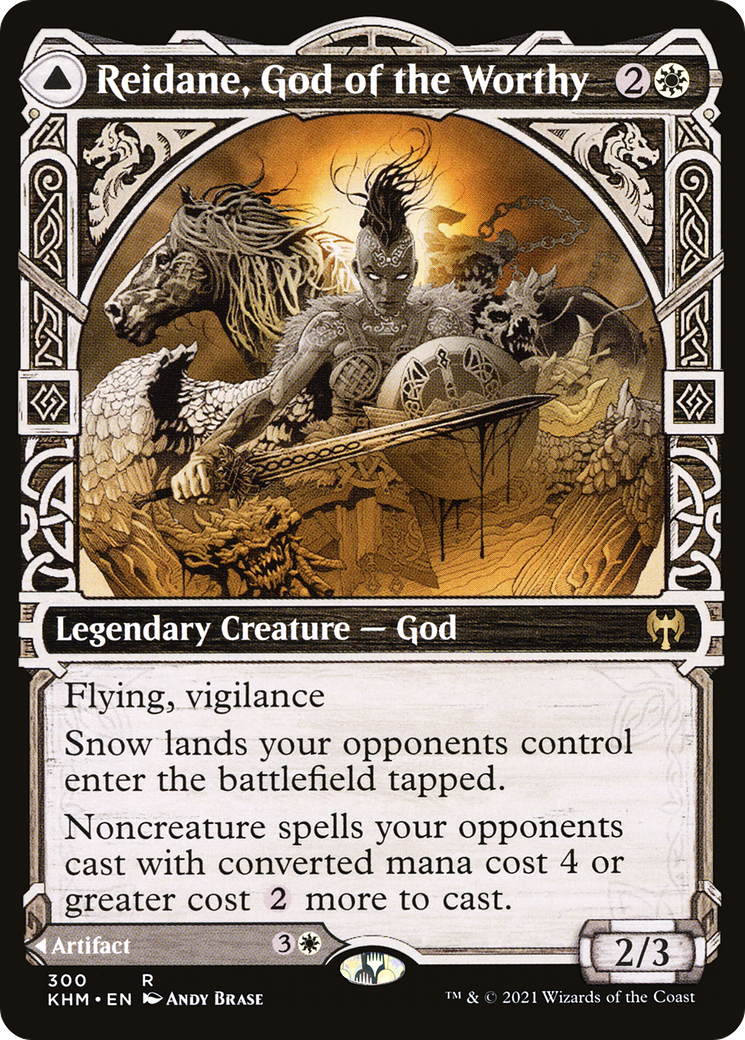 Reidane, God of the Worthy // Valkmira, Protector's Shield (Showcase) [Kaldheim]-3