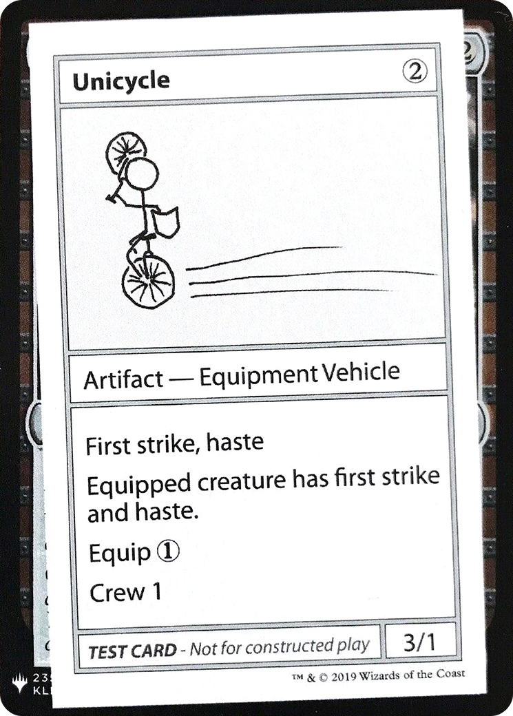 Unicycle (CMB1-) - Mystery Booster Playtest Cards 2019-1