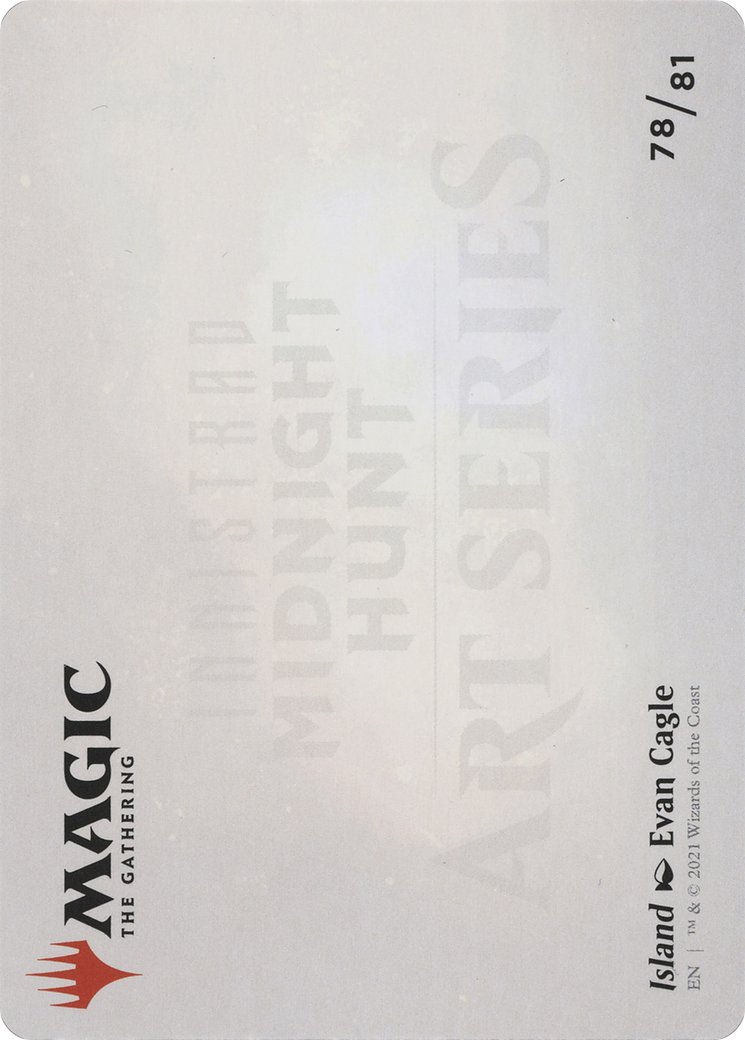 Island // Island (AMID-078) - Midnight Hunt Art Series (Borderless) Foil-2
