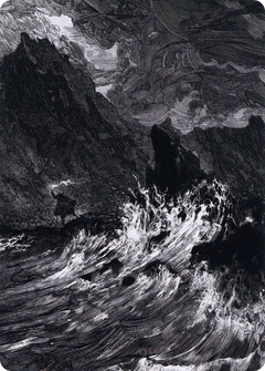 Island // Island (AMID-078) - Midnight Hunt Art Series (Borderless) Foil-1