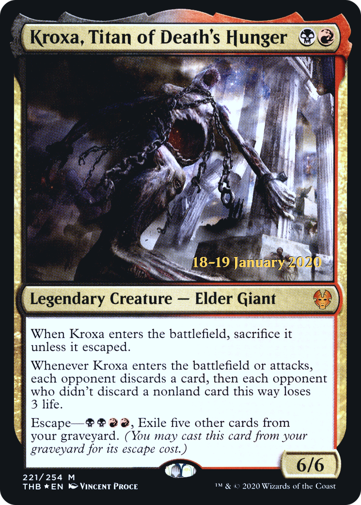 Kroxa, Titan of Death's Hunger [Theros Beyond Death Prerelease Promos]-1