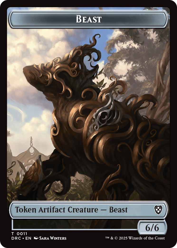 Construct // Beast (0011) Double-Sided Token [Aetherdrift Tokens]-2