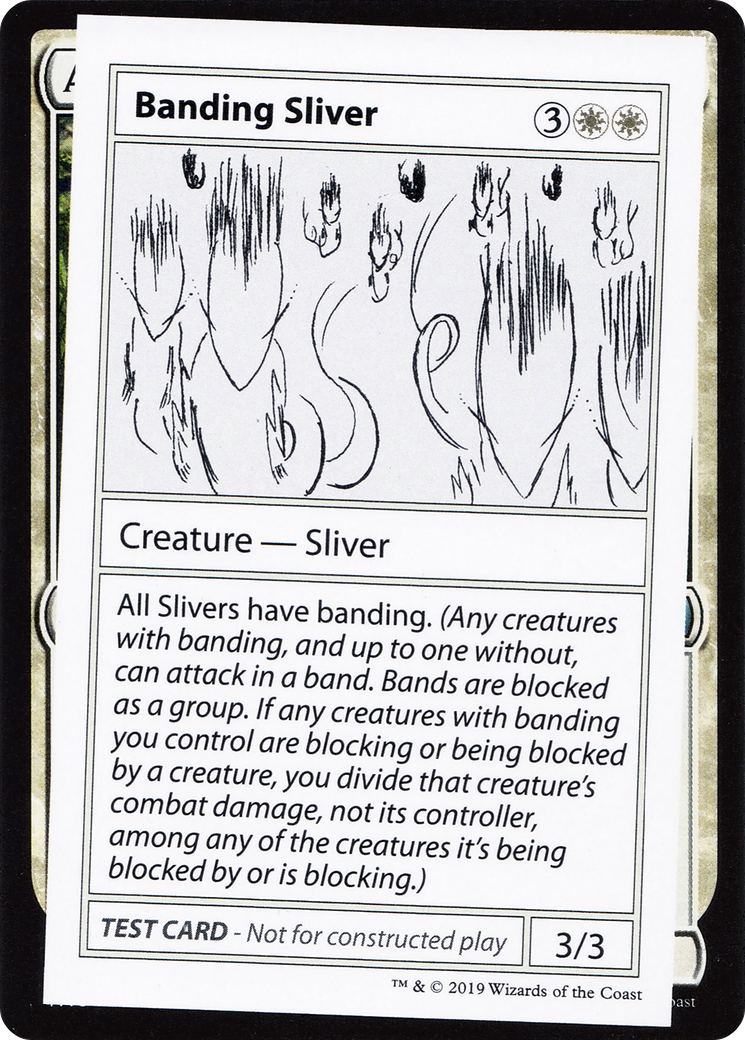 Banding Sliver (2021 Edition) [Mystery Booster Playtest Cards]-1