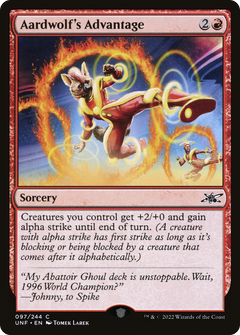 Aardwolf's Advantage (UNF-097) - Unfinity Foil-1