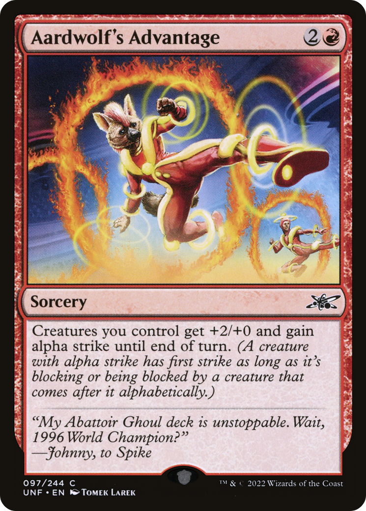 Aardwolf's Advantage (UNF-097) - Unfinity Foil-1