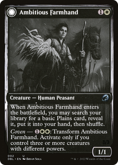 Ambitious Farmhand // Seasoned Cathar [Innistrad: Double Feature]-3
