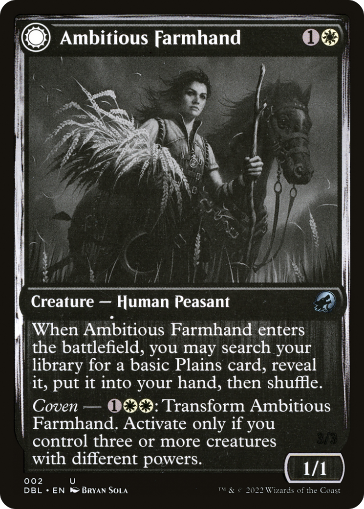 Ambitious Farmhand // Seasoned Cathar [Innistrad: Double Feature]-3