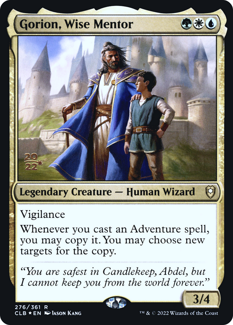 Gorion, Wise Mentor [Commander Legends: Battle for Baldur's Gate Prerelease Promos]-1