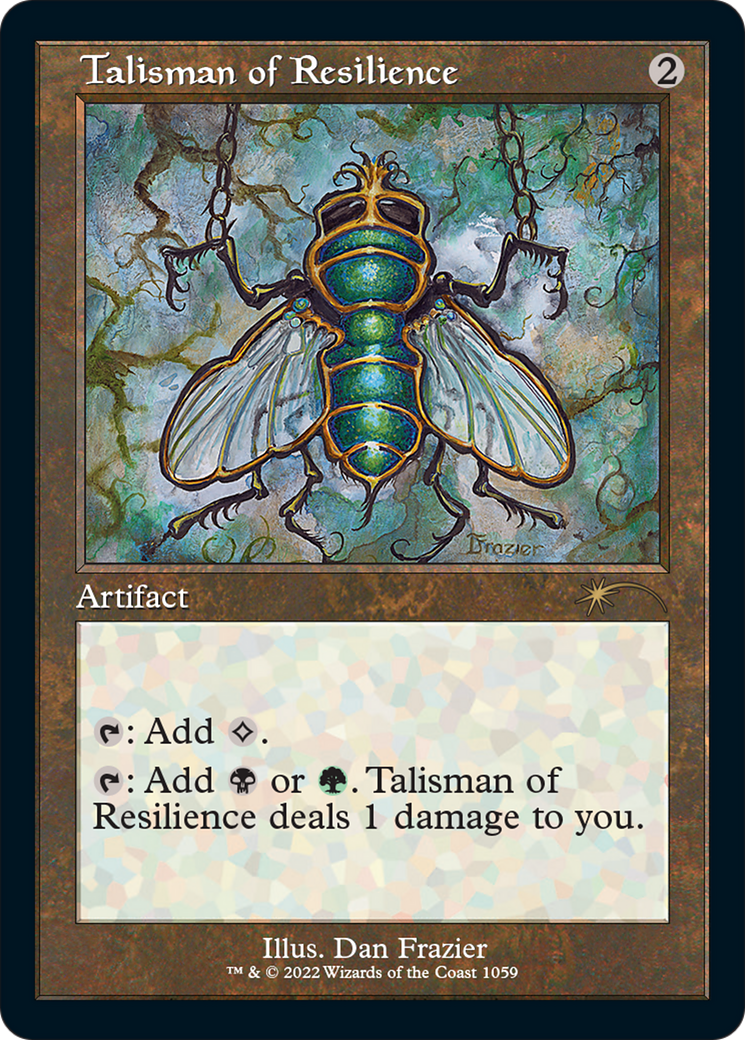 Talisman of Resilience (Retro Frame) (SLD-1059) - Secret Lair Drop Etched Foil-1