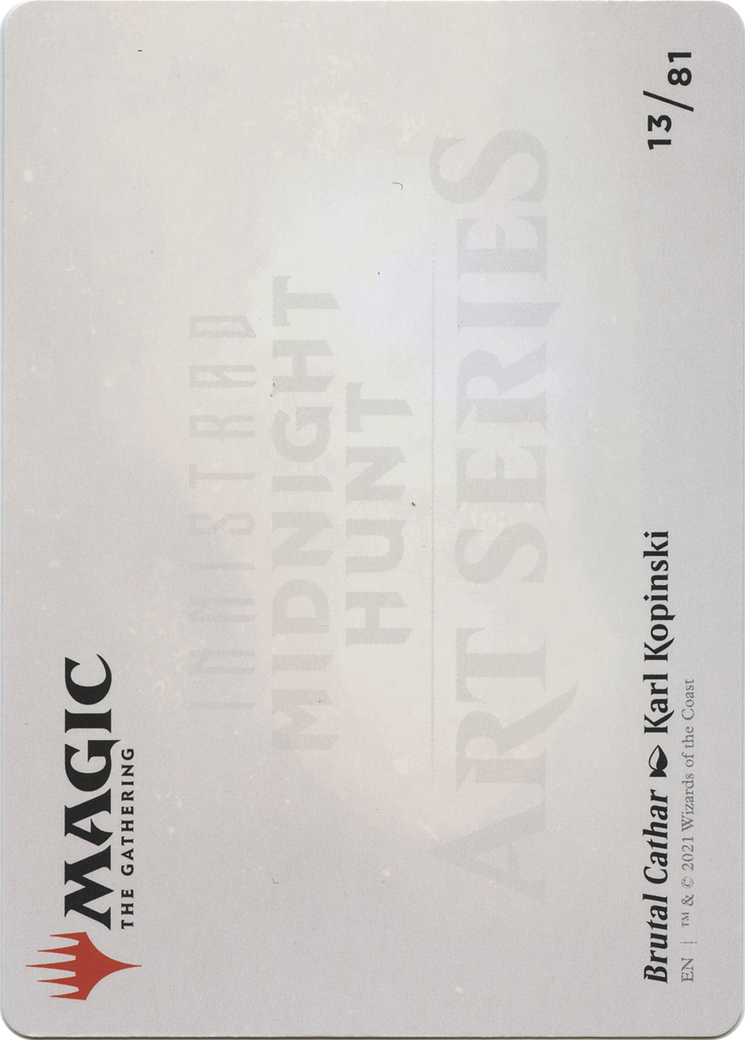 Brutal Cathar // Brutal Cathar (AMID-013) - Midnight Hunt Art Series (Borderless) Foil-2