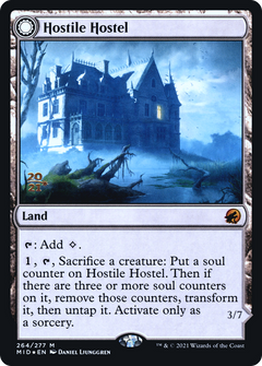 Hostile Hostel // Creeping Inn [Innistrad: Midnight Hunt Prerelease Promos]-3