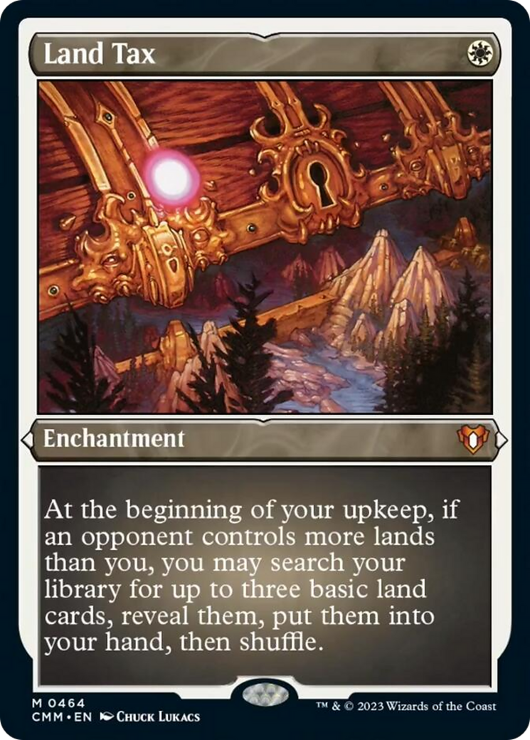 Land Tax (Foil Etched) [Commander Masters]-1