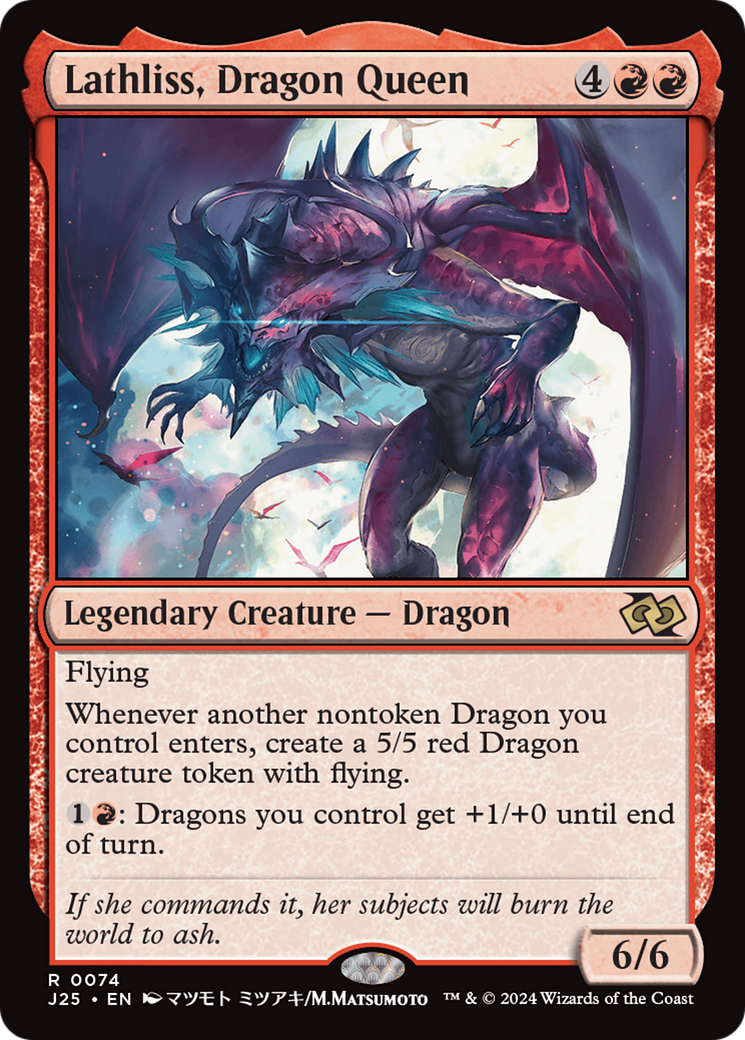 Lathliss, Dragon Queen (Anime) [Foundations Jumpstart]-1