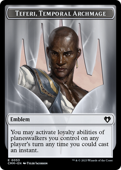 Teferi, Temporal Archmage Emblem [Commander Masters Tokens]-1
