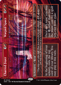 Charred Foyer // Warped Space (Borderless) [Duskmourn: House of Horror]-1