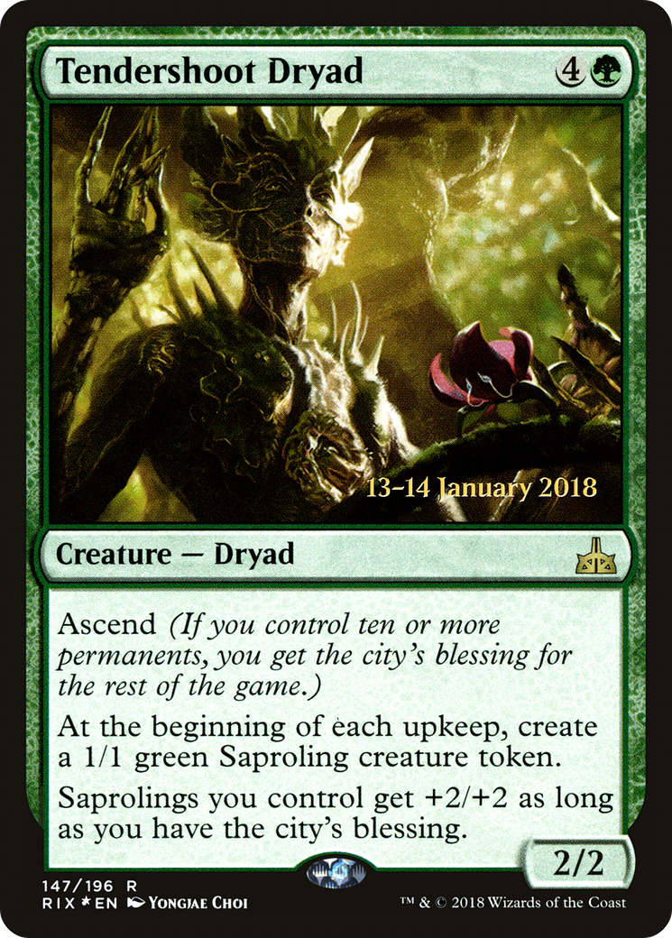 Tendershoot Dryad [Rivals of Ixalan Prerelease Promos]-1