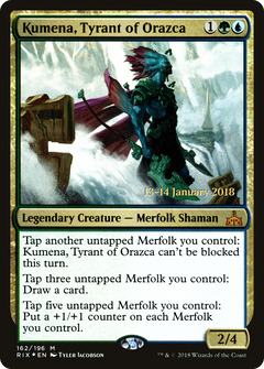 Kumena, Tyrant of Orazca [Rivals of Ixalan Prerelease Promos]-1
