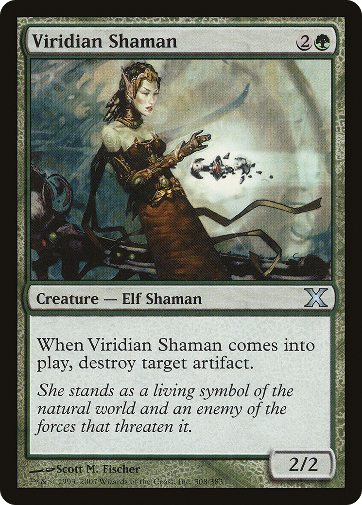 Viridian Shaman (10E-308) - Tenth Edition Foil-1