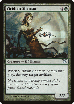 Viridian Shaman (10E-308) - Tenth Edition Foil-1