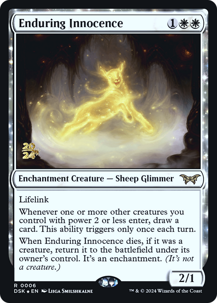 Enduring Innocence [Duskmourn: House of Horror Prerelease Promos]-1