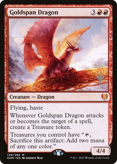 Goldspan Dragon (Promo Pack) [Kaldheim Promos]-1