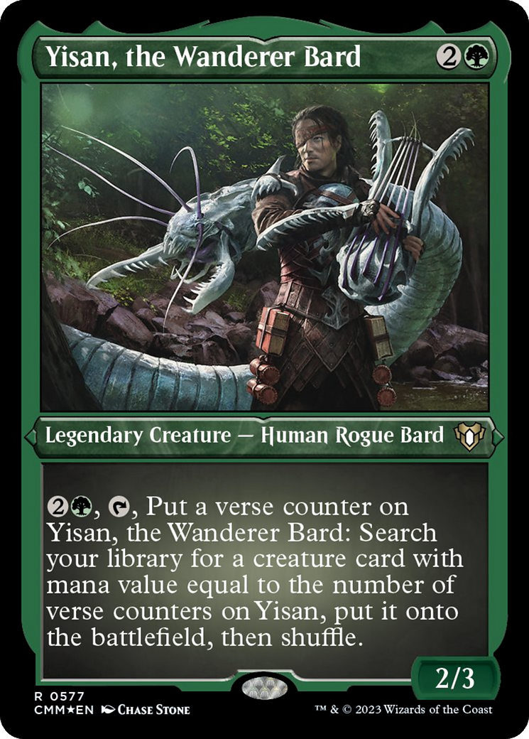 Yisan, the Wanderer Bard (Foil Etched) [Commander Masters]-1