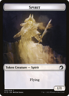 Spirit (TMID-002) - Innistrad: Midnight Hunt Tokens Foil-1
